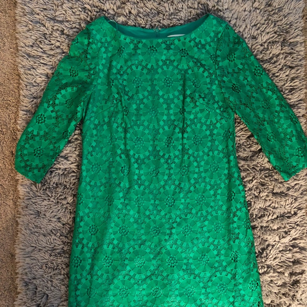 Eliza J Green Lace Shift Dress